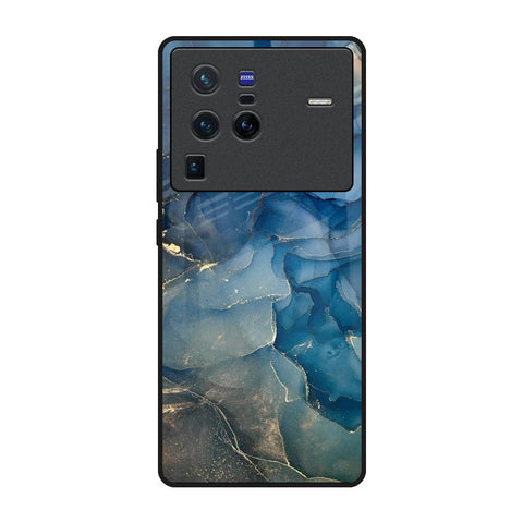 Blue Cool Marble Vivo X80 Pro 5G Glass Back Cover Online