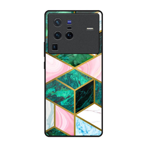 Seamless Green Marble Vivo X80 Pro 5G Glass Back Cover Online