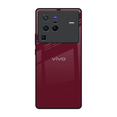 Classic Burgundy Vivo X80 Pro 5G Glass Back Cover Online