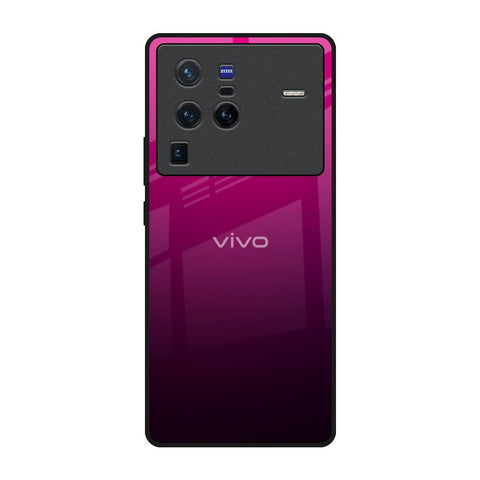 Purple Ombre Pattern Vivo X80 Pro 5G Glass Back Cover Online