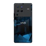 Polygonal Blue Box Vivo X80 Pro 5G Glass Back Cover Online