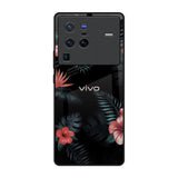 Tropical Art Flower Vivo X80 Pro 5G Glass Back Cover Online