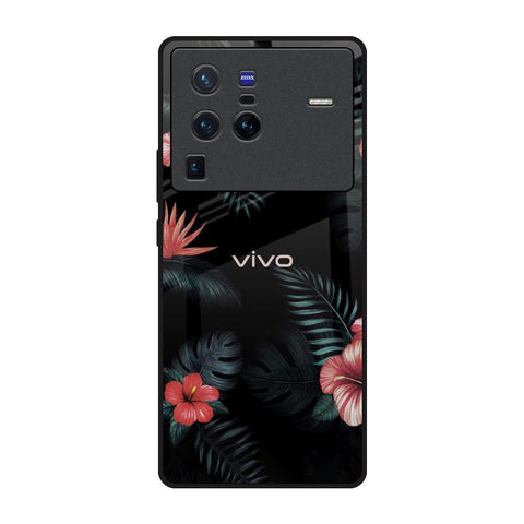 Tropical Art Flower Vivo X80 Pro 5G Glass Back Cover Online