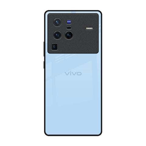 Pastel Sky Blue Vivo X80 Pro 5G Glass Back Cover Online