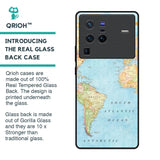 Travel Map Glass Case for Vivo X80 Pro 5G