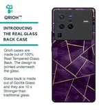 Geometric Purple Glass Case For Vivo X80 Pro 5G