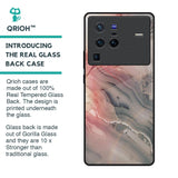 Pink And Grey Marble Glass Case For Vivo X80 Pro 5G