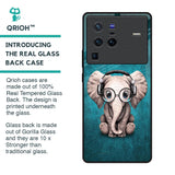 Adorable Baby Elephant Glass Case For Vivo X80 Pro 5G