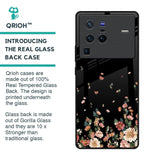 Floating Floral Print Glass Case for Vivo X80 Pro 5G