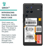 Cool Barcode Label Glass Case For Vivo X80 Pro 5G