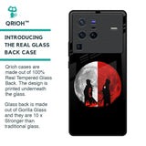 Anime Red Moon Glass Case for Vivo X80 Pro 5G