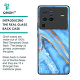 Vibrant Blue Marble Glass Case for Vivo X80 Pro 5G