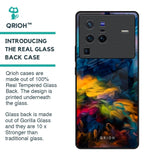 Multicolor Oil Painting Glass Case for Vivo X80 Pro 5G