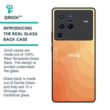 Orange Curve Pattern Glass Case for Vivo X80 Pro 5G
