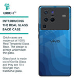 Blue Wave Abstract Glass Case for Vivo X80 Pro 5G