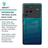 Green Triangle Pattern Glass Case for Vivo X80 Pro 5G