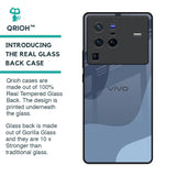 Navy Blue Ombre Glass Case for Vivo X80 Pro 5G