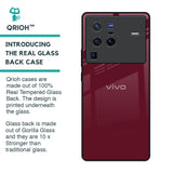 Classic Burgundy Glass Case for Vivo X80 Pro 5G