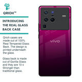 Purple Ombre Pattern Glass Case for Vivo X80 Pro 5G