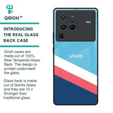 Pink & White Stripes Glass Case For Vivo X80 Pro 5G