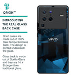 Polygonal Blue Box Glass Case For Vivo X80 Pro 5G