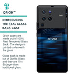Blue Rough Abstract Glass Case for Vivo X80 Pro 5G
