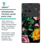 Flowers & Butterfly Glass Case for Vivo X80 Pro 5G