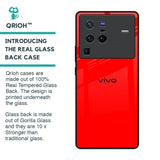 Blood Red Glass Case for Vivo X80 Pro 5G