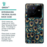 Peacock Feathers Glass case for Vivo X80 Pro 5G