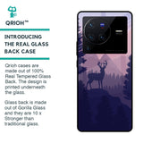 Deer In Night Glass Case For Vivo X80 Pro 5G