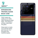 Tricolor Stripes Glass Case For Vivo X80 Pro 5G