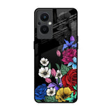 Rose Flower Bunch Art OPPO F21 Pro 5G Glass Back Cover Online