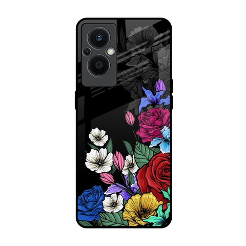 Rose Flower Bunch Art OPPO F21 Pro 5G Glass Back Cover Online