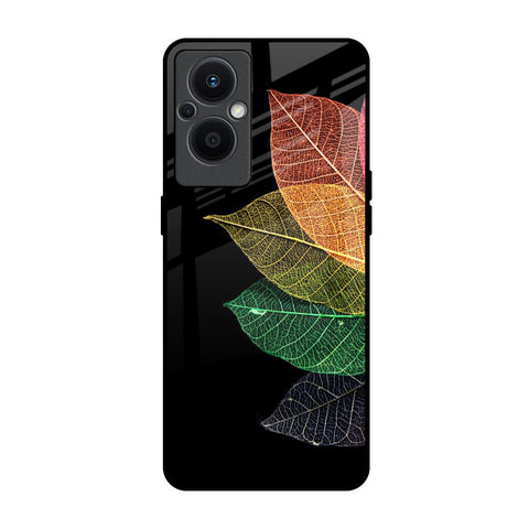 Colorful Leaves OPPO F21 Pro 5G Glass Back Cover Online