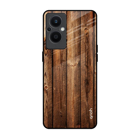Timber Printed OPPO F21 Pro 5G Glass Back Cover Online