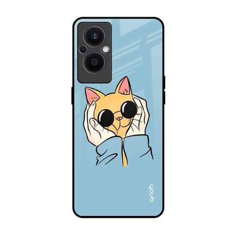 Adorable Cute Kitty OPPO F21 Pro 5G Glass Back Cover Online