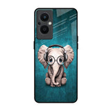 Adorable Baby Elephant OPPO F21 Pro 5G Glass Back Cover Online