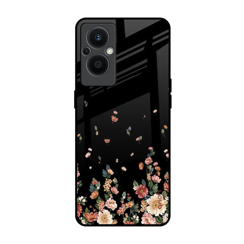 Floating Floral Print OPPO F21 Pro 5G Glass Back Cover Online