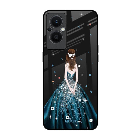 Queen Of Fashion OPPO F21 Pro 5G Glass Back Cover Online