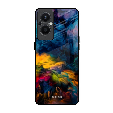 Multicolor Oil Painting OPPO F21 Pro 5G Glass Back Cover Online