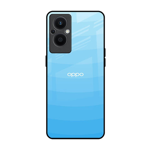 Wavy Blue Pattern OPPO F21 Pro 5G Glass Back Cover Online