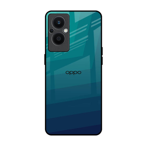 Green Triangle Pattern OPPO F21 Pro 5G Glass Back Cover Online