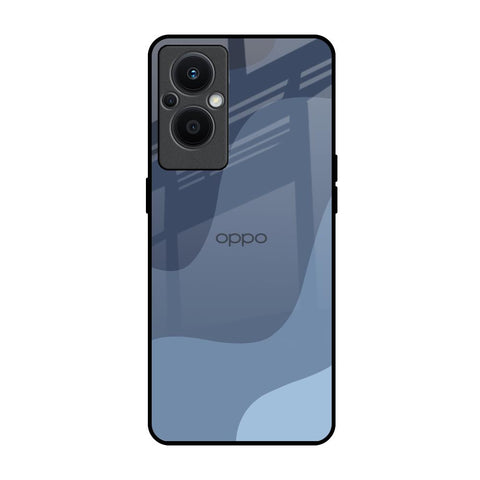 Navy Blue Ombre OPPO F21 Pro 5G Glass Back Cover Online