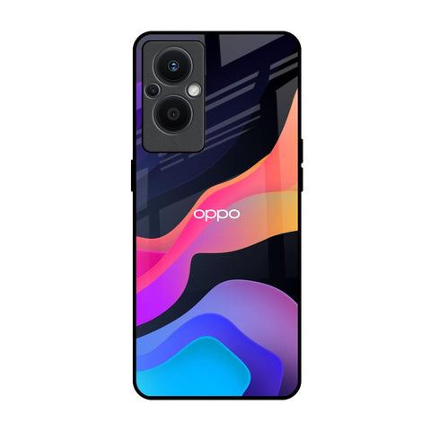 Colorful Fluid OPPO F21 Pro 5G Glass Back Cover Online