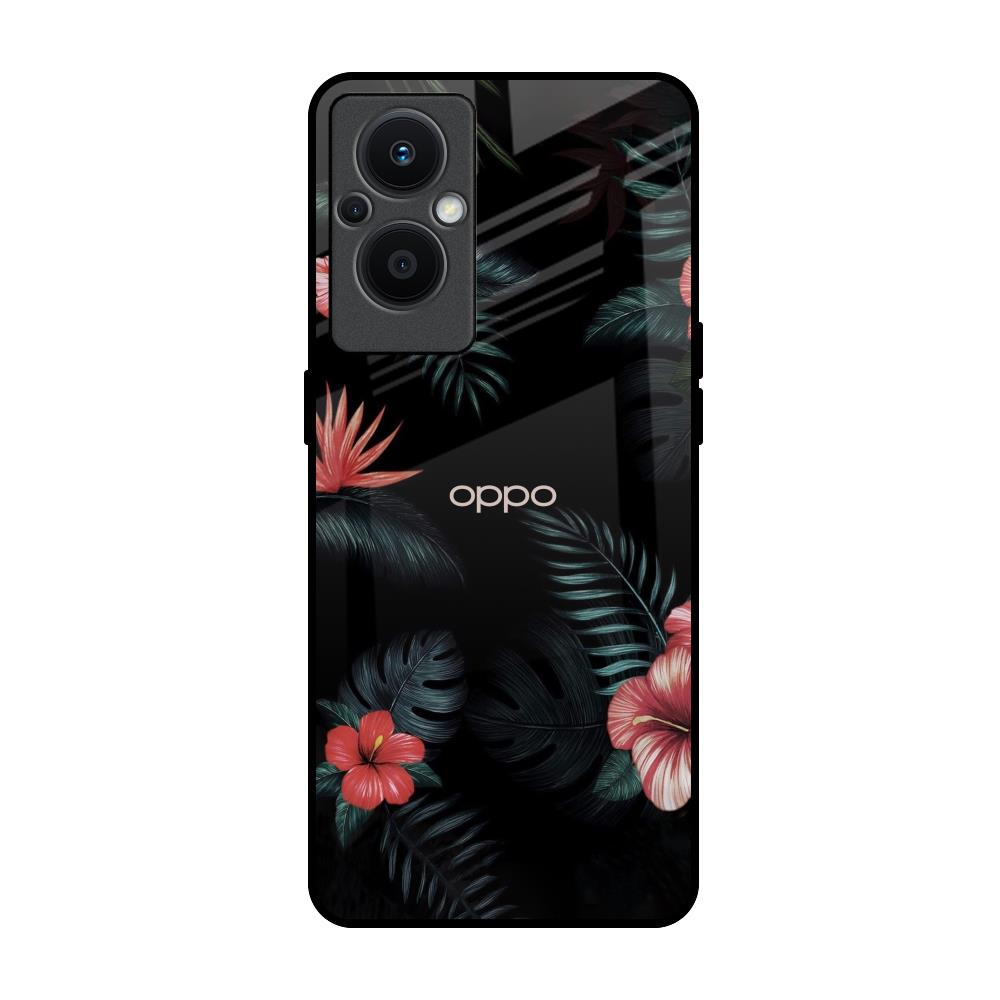 Tropical Art Flower OPPO F21 Pro 5G Glass Back Cover Online