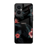 Tropical Art Flower OPPO F21 Pro 5G Glass Back Cover Online