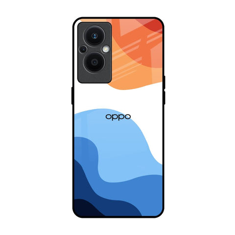 Wavy Color Pattern OPPO F21 Pro 5G Glass Back Cover Online