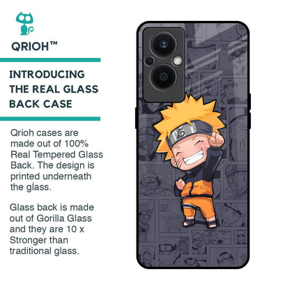 Orange Chubby Glass Case for OPPO F21 Pro 5G