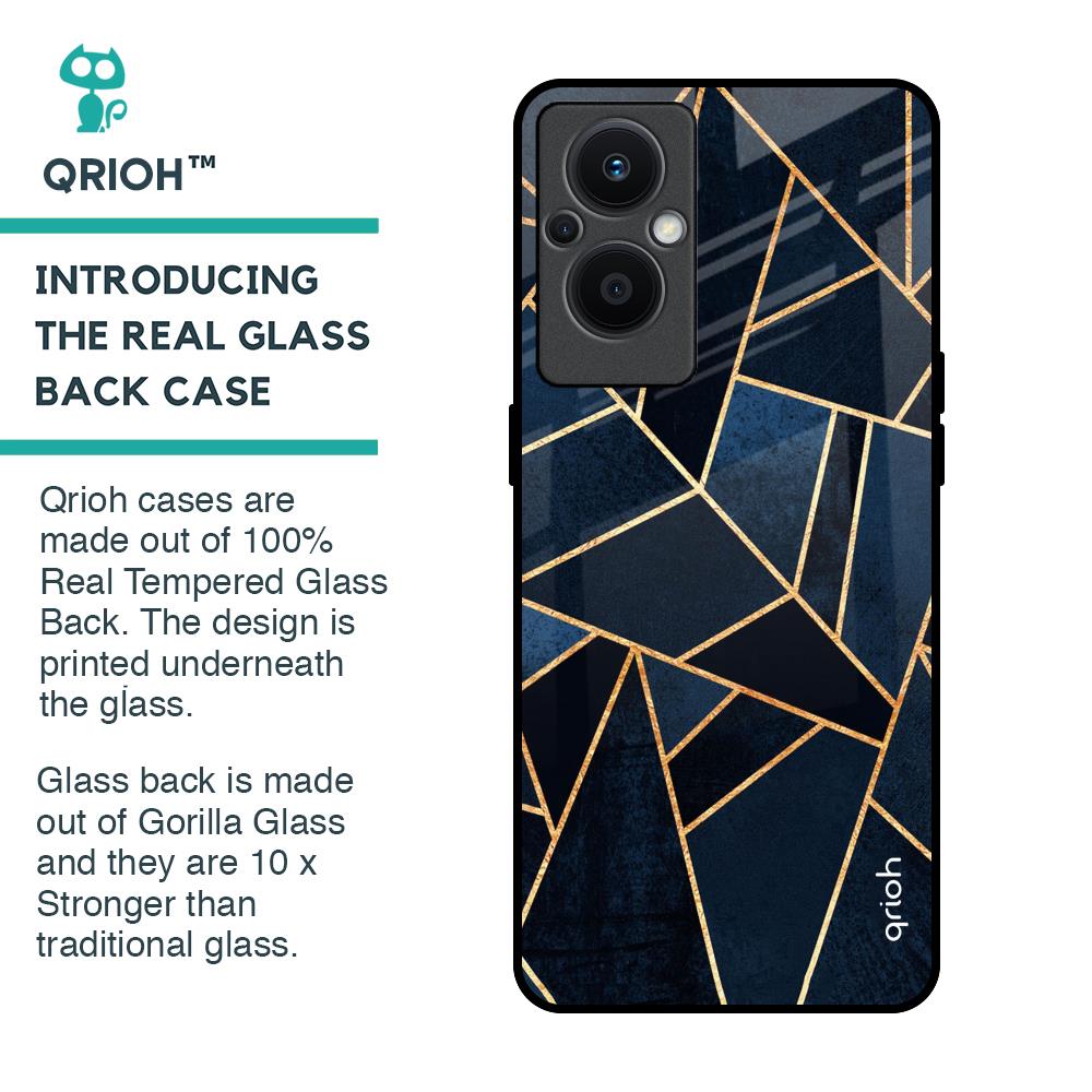 Abstract Tiles Glass Case for OPPO F21 Pro 5G