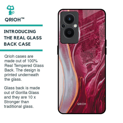 Crimson Ruby Glass Case for OPPO F21 Pro 5G